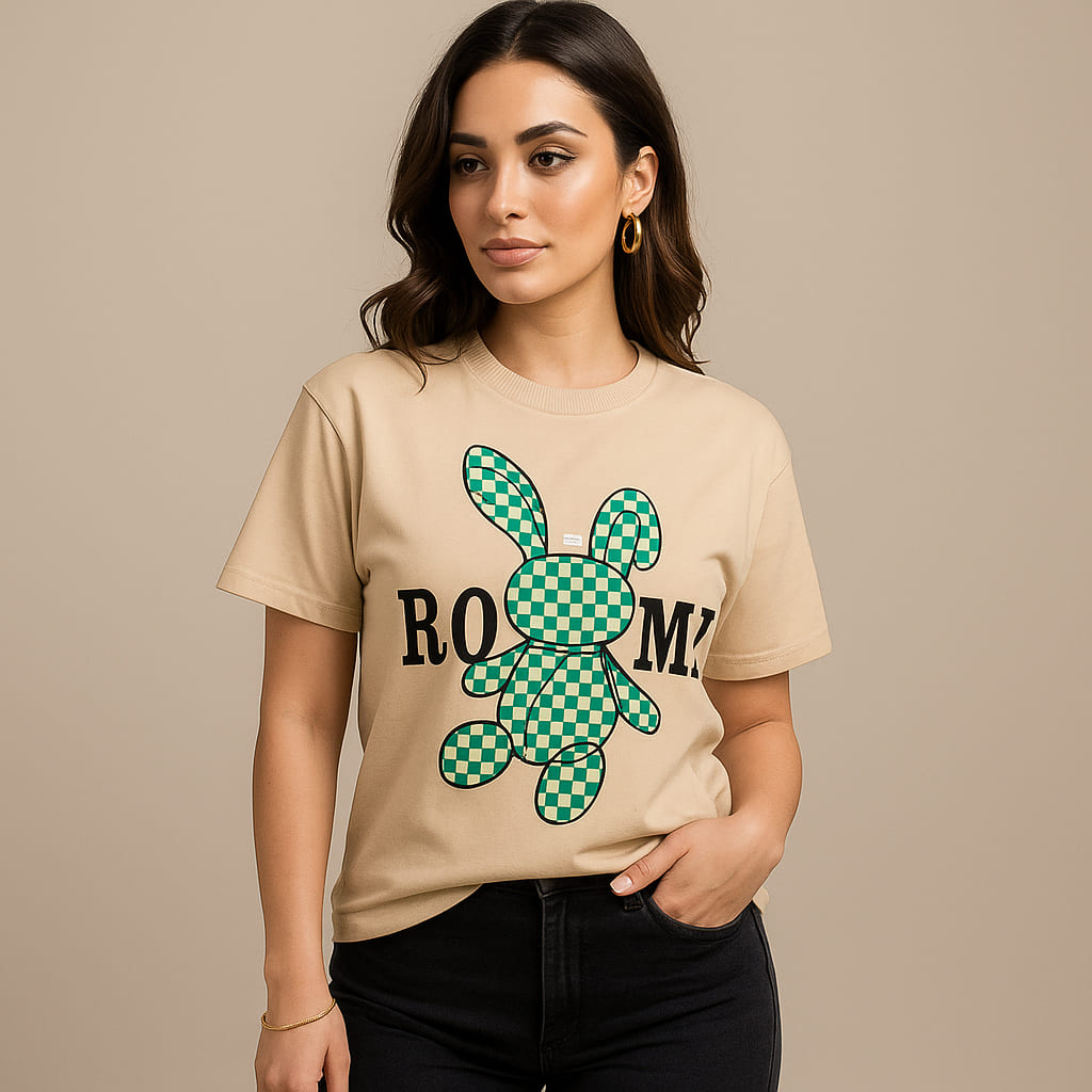 تیشرت زنانه ROSTAMI مدل XB-73|تیشرت عمده زنانه تولیدی ضربدر